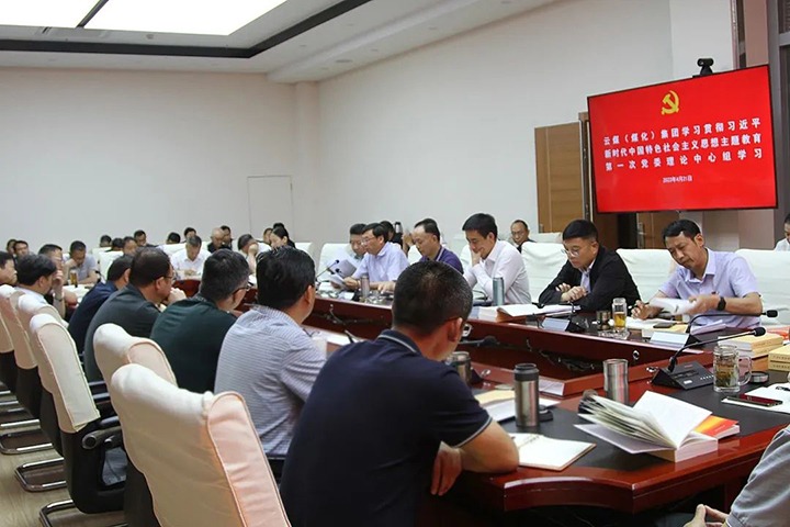 云煤（亿万先生MR）集团党委理论进建中心组发展进建贯彻习近平新时期中国特色社会主义思想主题教育第一次集中进建